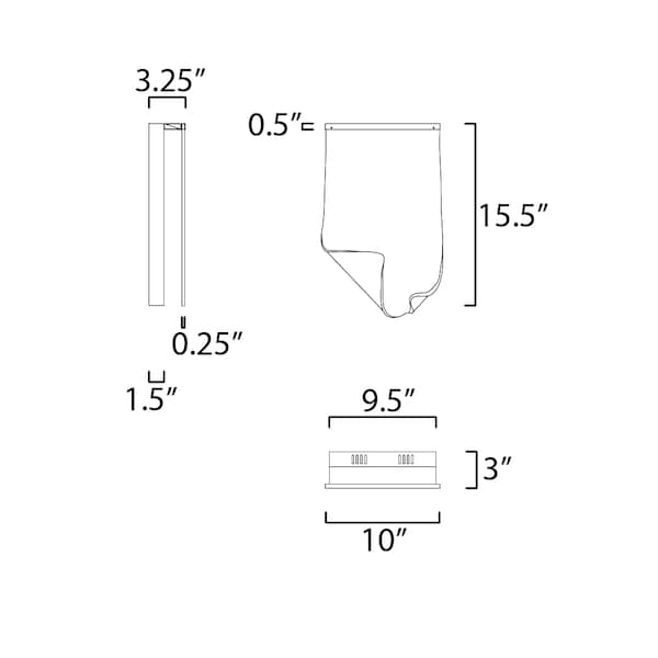 Rinkle 1-Light 10 Wide Polished Chrome Wall Sconce